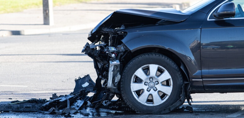 Car Accidents car with front end damage
